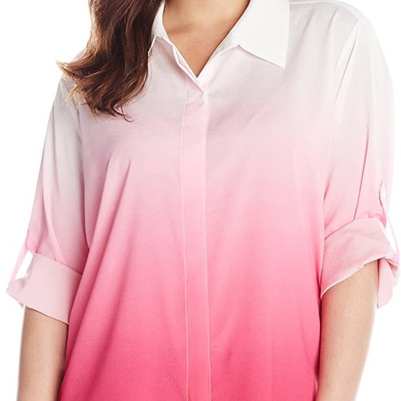 Calvin Klein Tops - Calvin Klein Ombre Button Up